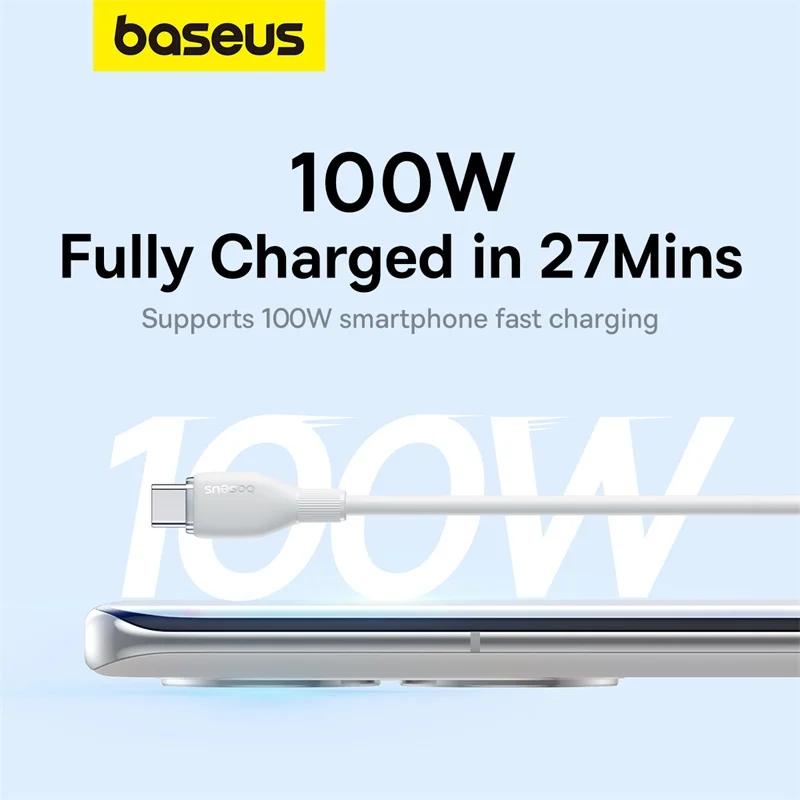 Baseus USB Type C Cable For Realme Huawei Pro Fast Charging Wire USB-C Charger Data Cord For Samsung Oneplus Poco F3 Soft TPE