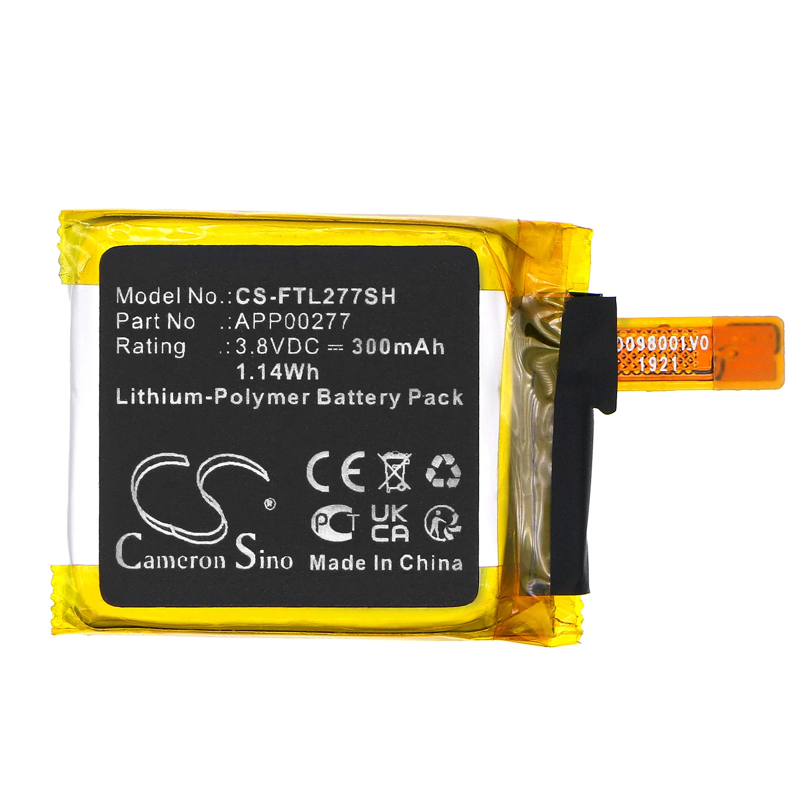 CS Replacement Battery For FOSSIL Launches LTE APP00277 300mAh / 1.14Wh Smartwatch