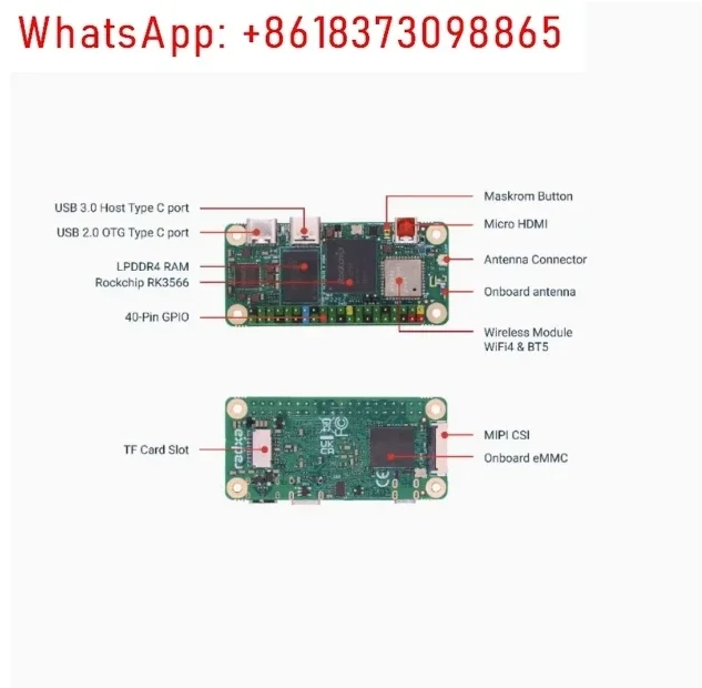 Radxa Zero 3W papan pengembangan Quad-Core Mini Development Board Rk3566 Chip Rock