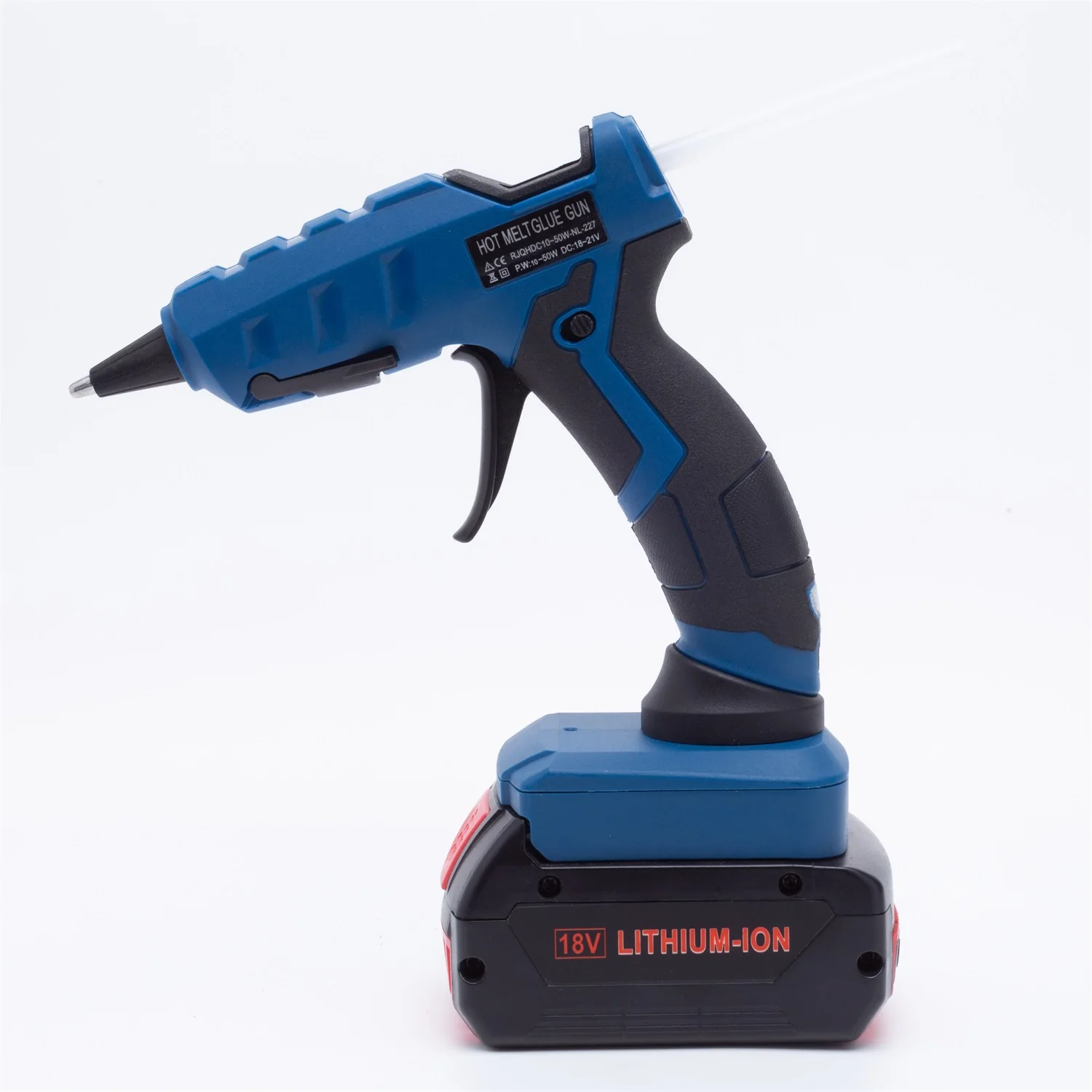 60W Cordless Hot Melt Glue Gun For Bosch 18V Lithium Battery Electric Repair DIY Gun With 10pcs 7mm Glue Sticks(NO Battery )