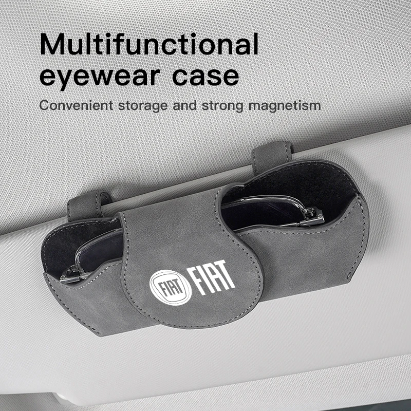 Clip para gafas de sol para Interior de coche, caja para gafas de sol para Fiat 500 Punto Panda Doblo Stilo Bravo Albea Tipo Palio Viaggio
