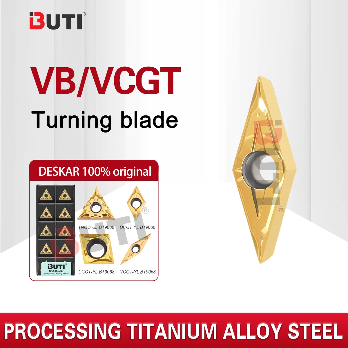 

VBGT110301-YL VCGT160402-YL CCGT060201-YL DCGT070201-YL TNGG160401-UL Токарный станок с ЧПУ Внутреннее отверстие NTK Токарный инструмент для резки слотов