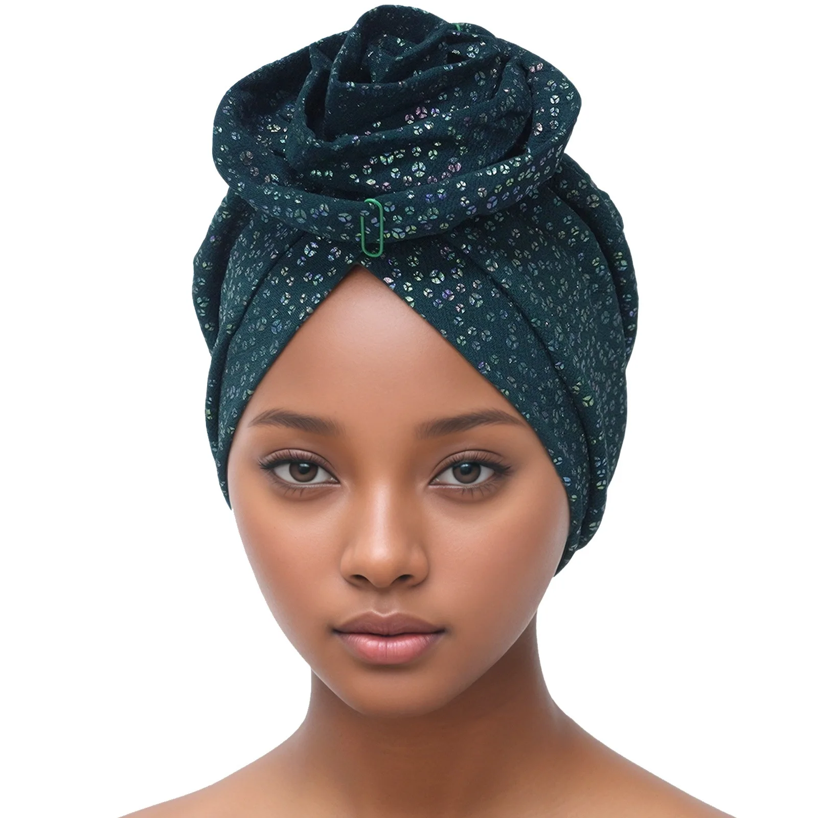 

2025 Shimmer Turban Flower Muslim Hijab Women Chemo Cap Headscarf Beanies Bonnet Hair Loss Head Wrap African Hat Turbante Mujer