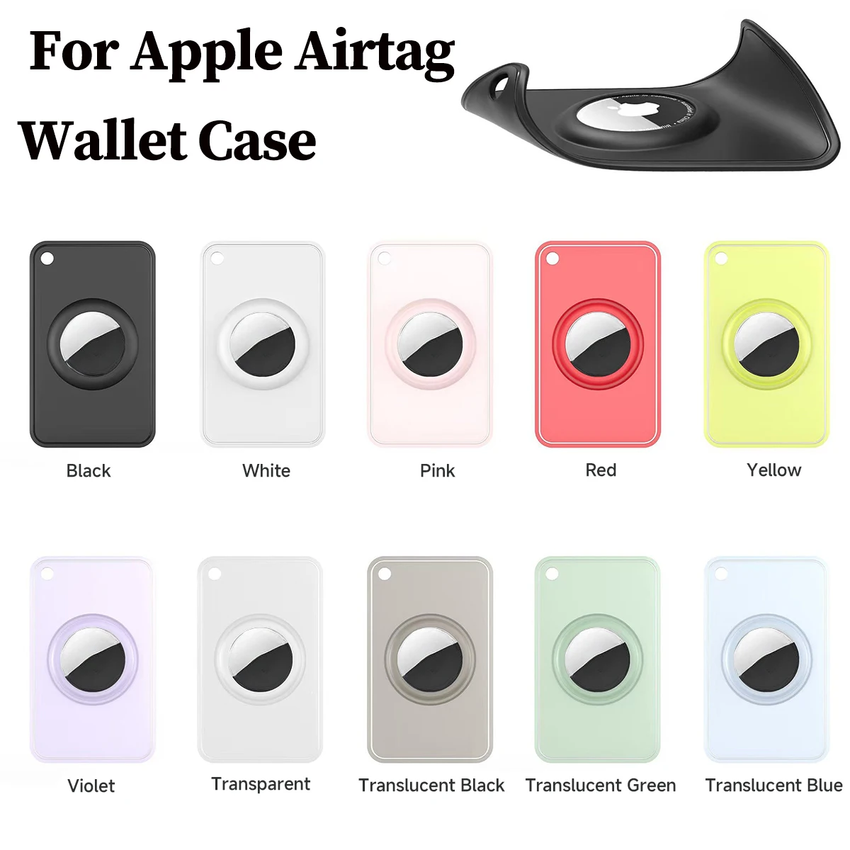 Ultra Wallet Card Holder for Air Tag Soft Silicone Protective Cover Anti-lost Card Tracker Airtag Case for Wallet Handbag Pocket