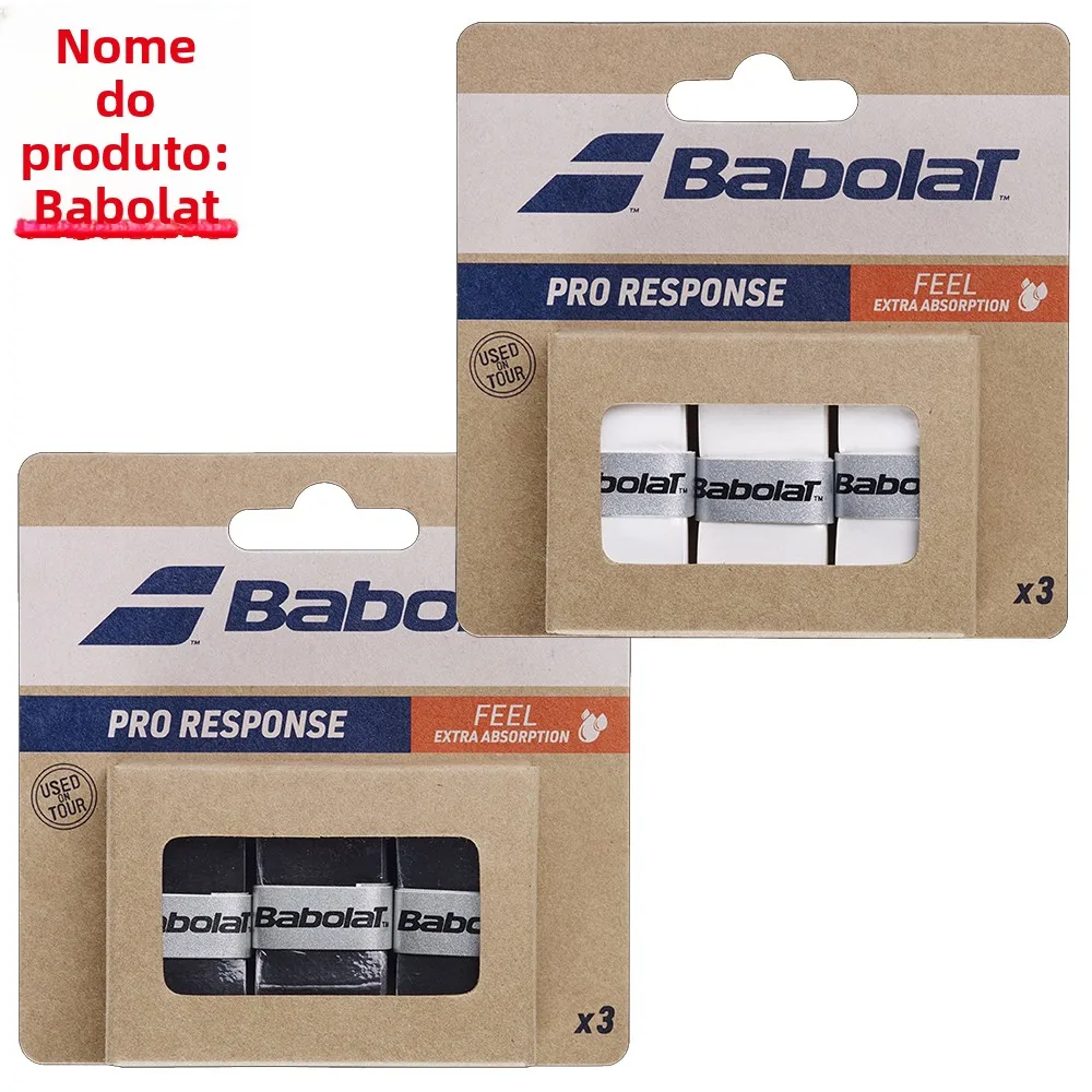 Fita de Punho para Tênis Pro Response (3 Unidades) – Absorvente de Suor, Antiderrapante, Babolat 653048 – Suprimentos para Fã...