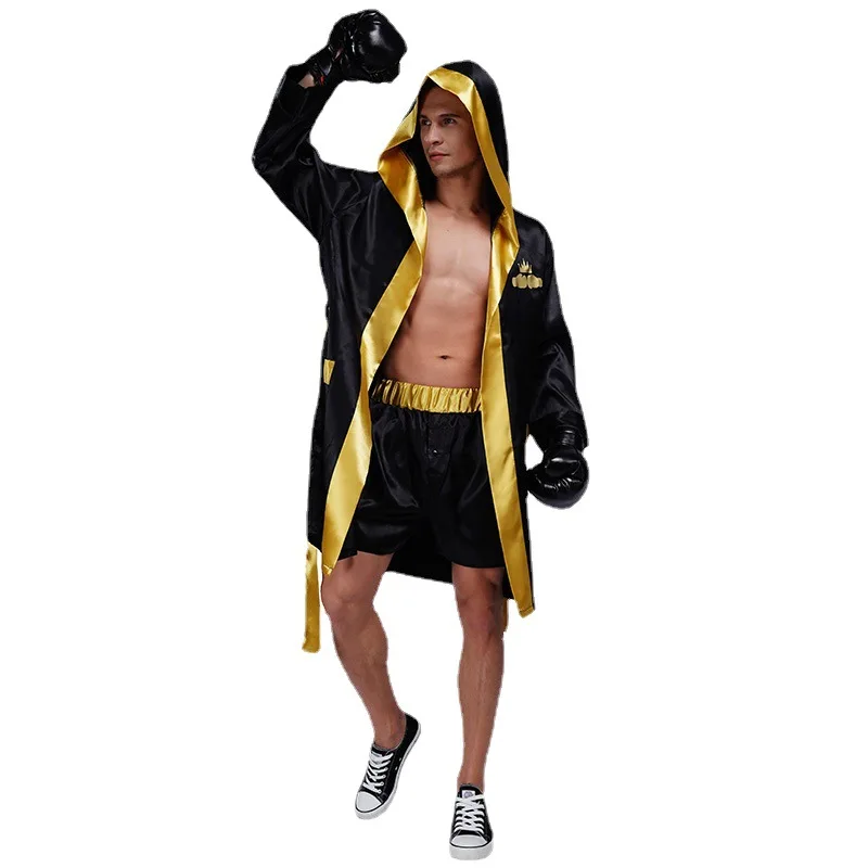 Alta qualità Boxing Winner Cosplay con cappuccio Boxer uniforme costumi per adulti festa carnevale Halloween