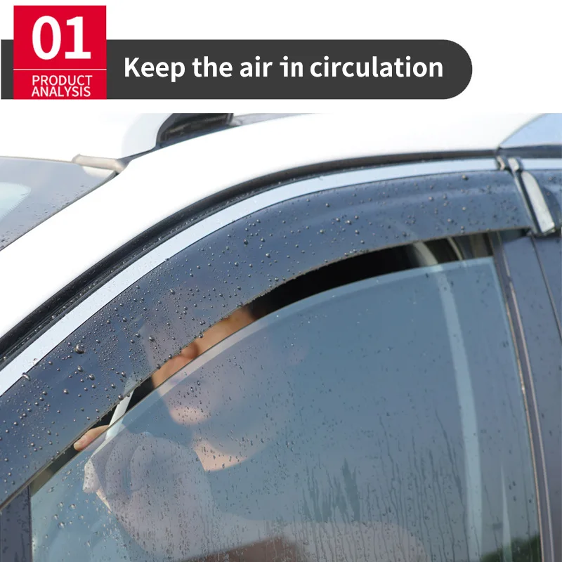 الجانب نافذة منحرف Weathershield الباب قناع الرياح المطر الشمس الحرس اكسسوارات لسيارات BMW X3 E83 F25 G01 نافذة قناع #2