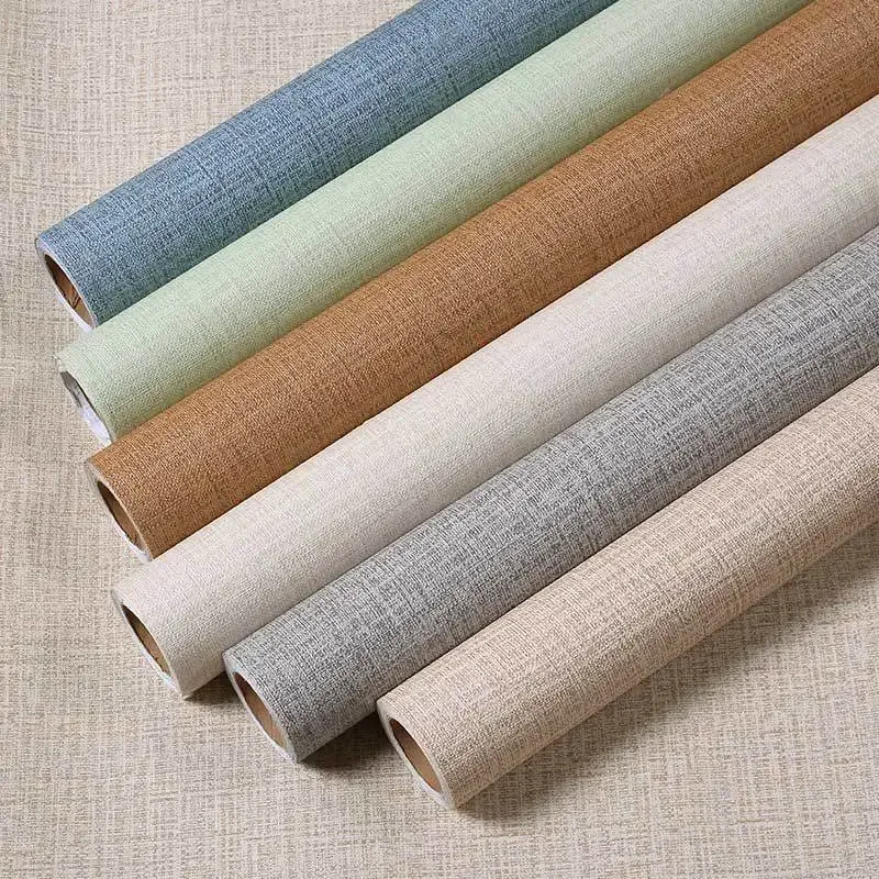 Linen Peel and Stick Wallpaper Grasscloth Self Adhesive Contact Paper Waterproof Textured Wall Paper for Wall Sticker Home Decor