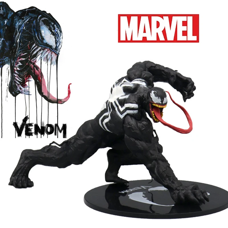 Figuras de acción de los grandes personajes de Marvel, Venom, Spiderman, modelo de juguete, placa decorativa para coche, muñeco, regalo de cumpleaños.