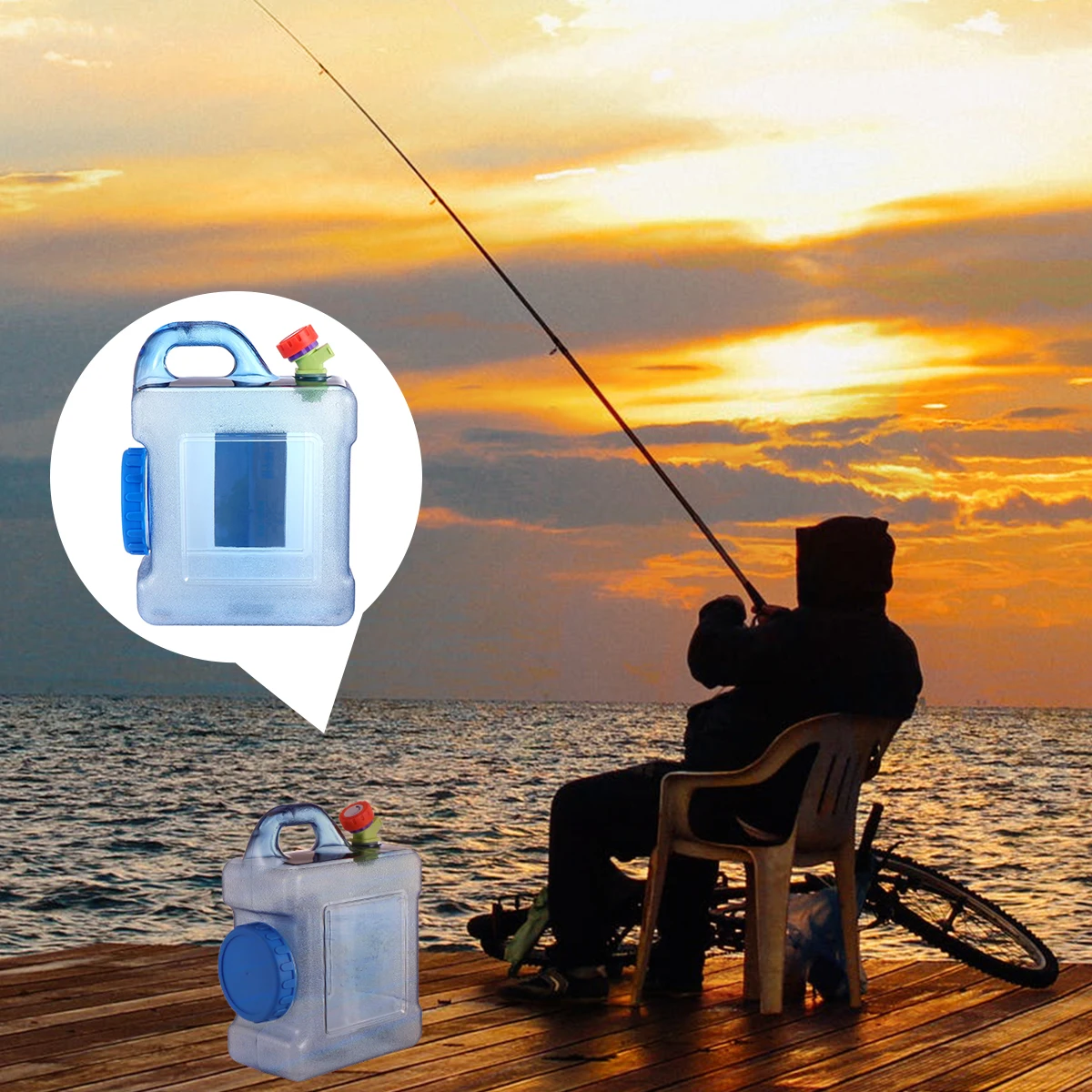 

Food Grade Car Water Bucket Buckets Camping PC Material No. 7 Products Spout Carrier