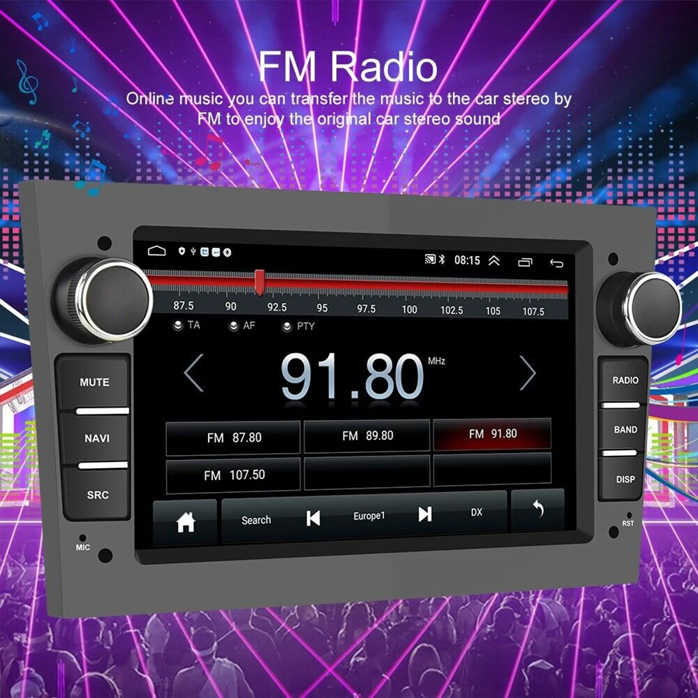 Radio con GPS para coche, dispositivo con Android 14, WIFI, cámara de visión trasera con 12LED, Control inteligente de vehículo, para Opel de 7 pulgadas