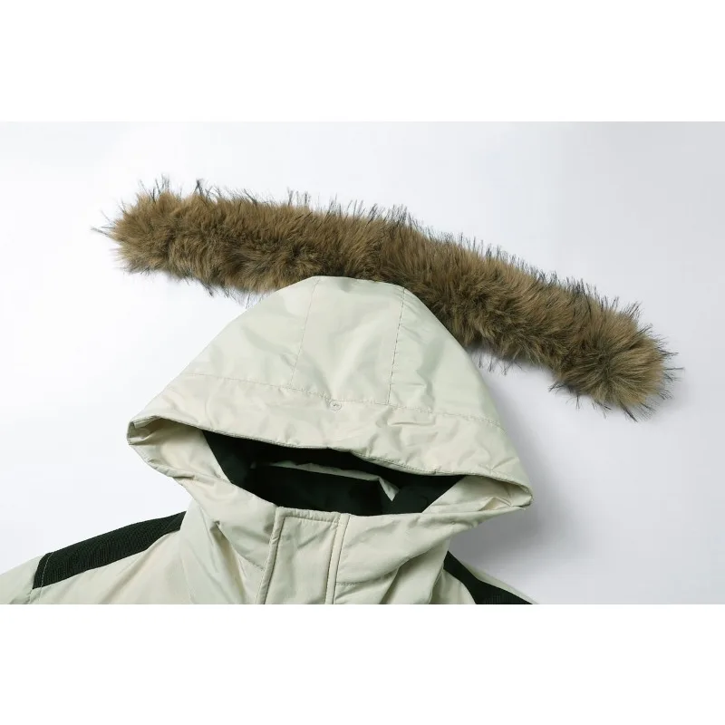 Abrigos gruesos acolchados de algodón para hombre, ropa de trabajo gruesa de longitud media para invierno, chaquetas de plumón para parejas informales y a la moda para exteriores