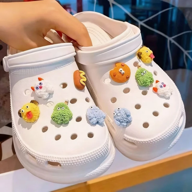 10Pcs/Set Designer Quality DIY Handmade Little Monster Shoe Charms for Girls Garden Shoe Decorations