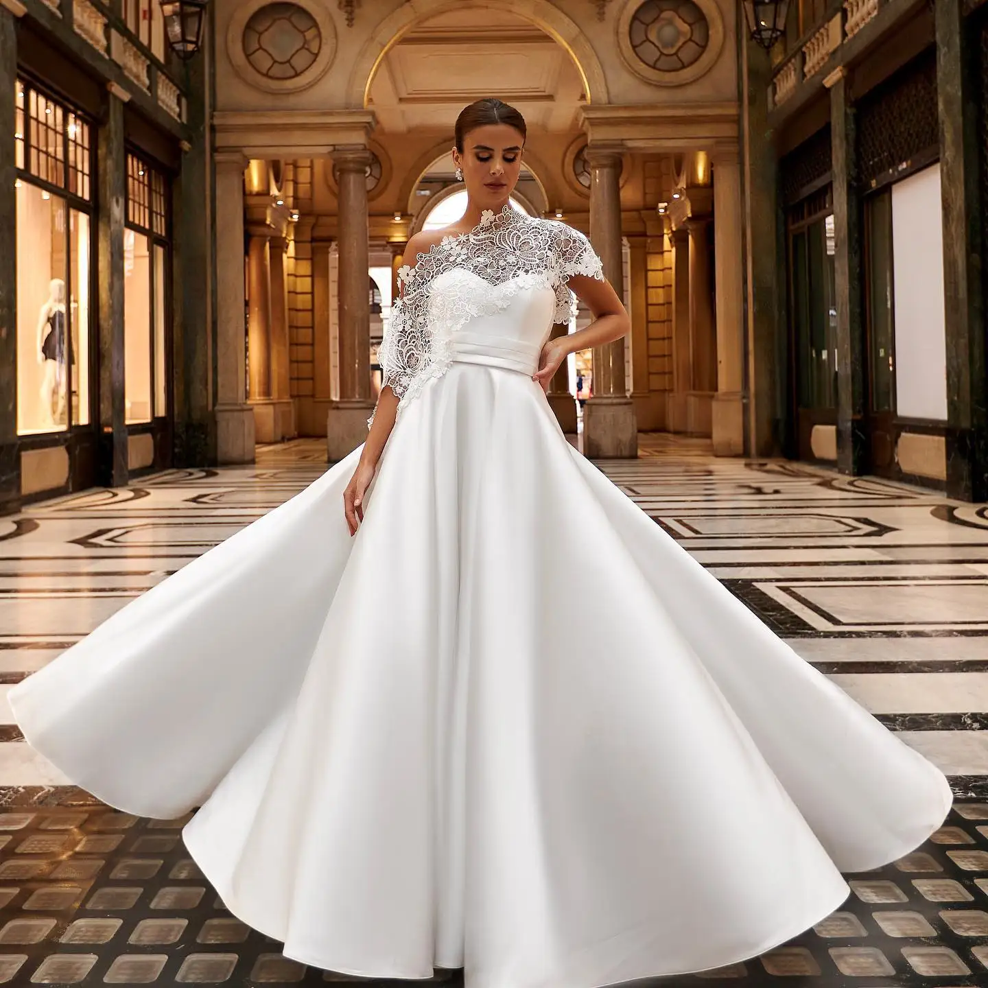 

Charming Sweetheart A-Line Wedding Dress Classic Sleeveless with Pleat Backless Bride Sweep Train Custom Made Gowns Robe