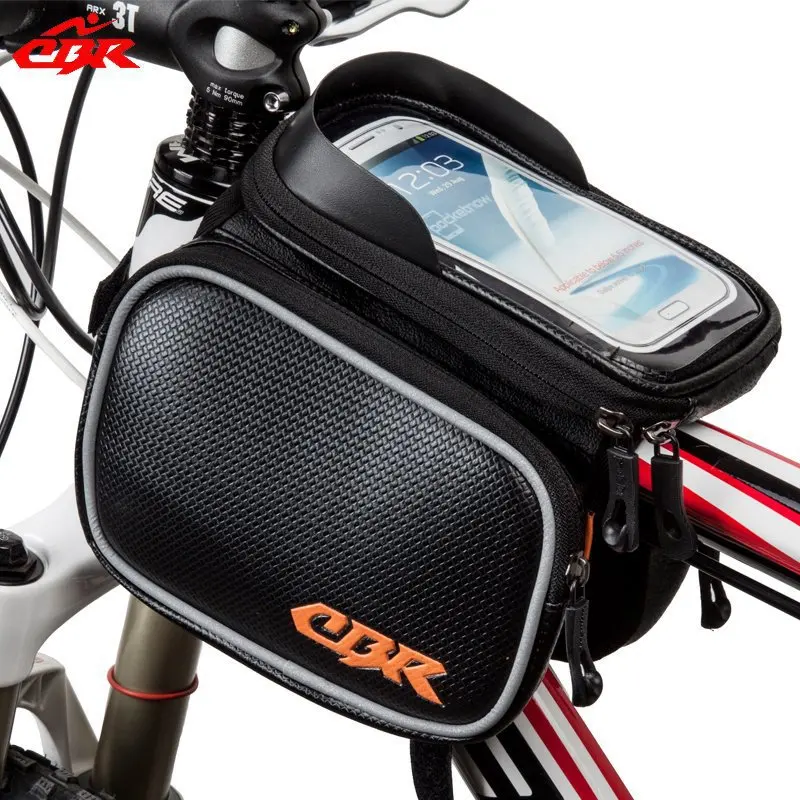 

Q149 Outdoor Cycling Mountain Bike Saddle Bike Bag Front Pack Bicycles Beam Touchscreen Beam Tube Bag Waterproof Bike 5.7 Inches