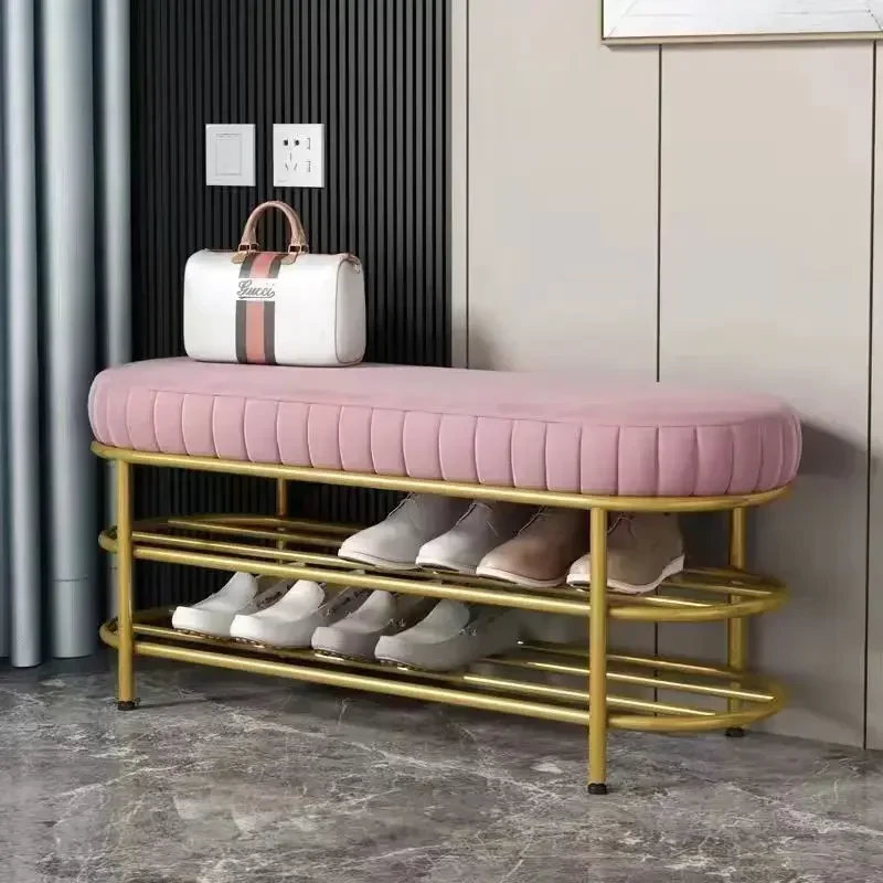 Shoes Stool At The Door of The House Entrance Stool Sofa Stool Against The Wall Long Bench Bed End Designer Cloakroom