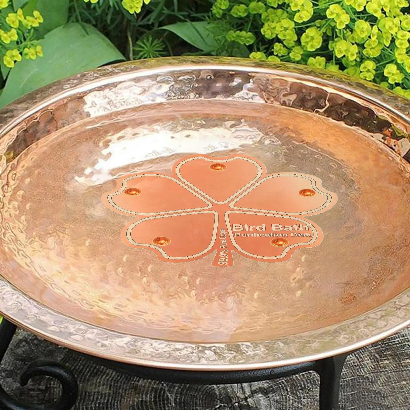Bird Bath Water Purifier Disk Purification Panel Weatherproof Bird Bath Maintenance Copper For Homeowners Gardeners Outdoor
