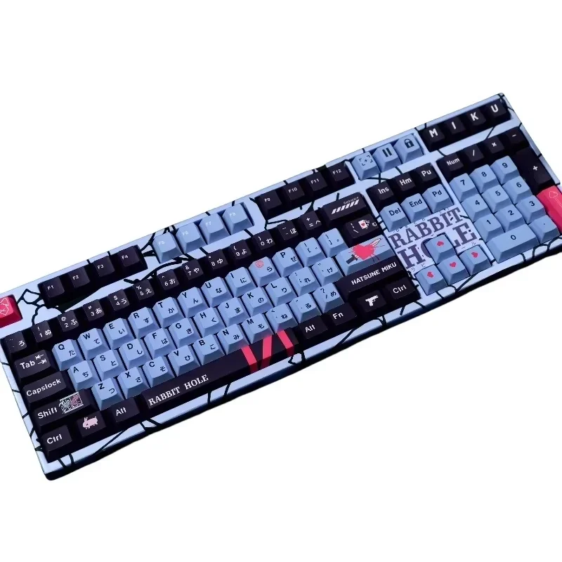 120 مفتاح أرنب موضوع Keycap الكرز PBT الكرتون أنيمي الألعاب PBT خمسة جوانب التسامي الإبداعية الميكانيكية لوحة المفاتيح مفتاح كاب