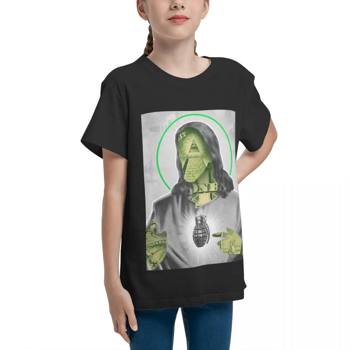 Teenagers Basic Short Sleeve T-Shirt Pray For Money Women's Regular Unisex ModernVintage Tees Unique Humor Graphic Adolescents