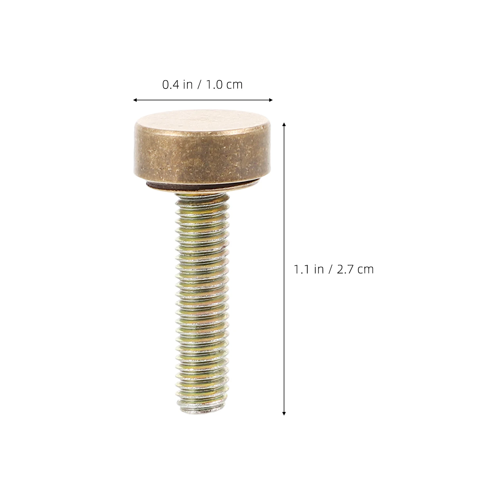 

8Pcs Brass Decorative Screw Caps Flat Head Cover Screws Rust-Resistant Mirror Fasteners for Glass Furniture Wall Mounting
