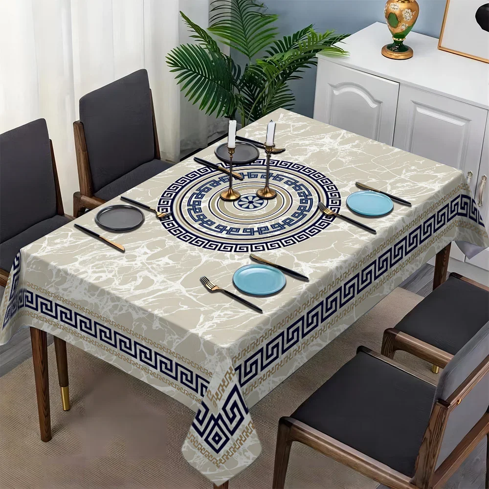 JIT-1pc High-grade Patterned Tablecloth with Simple European Style Pattern - Square Tableclothzyc