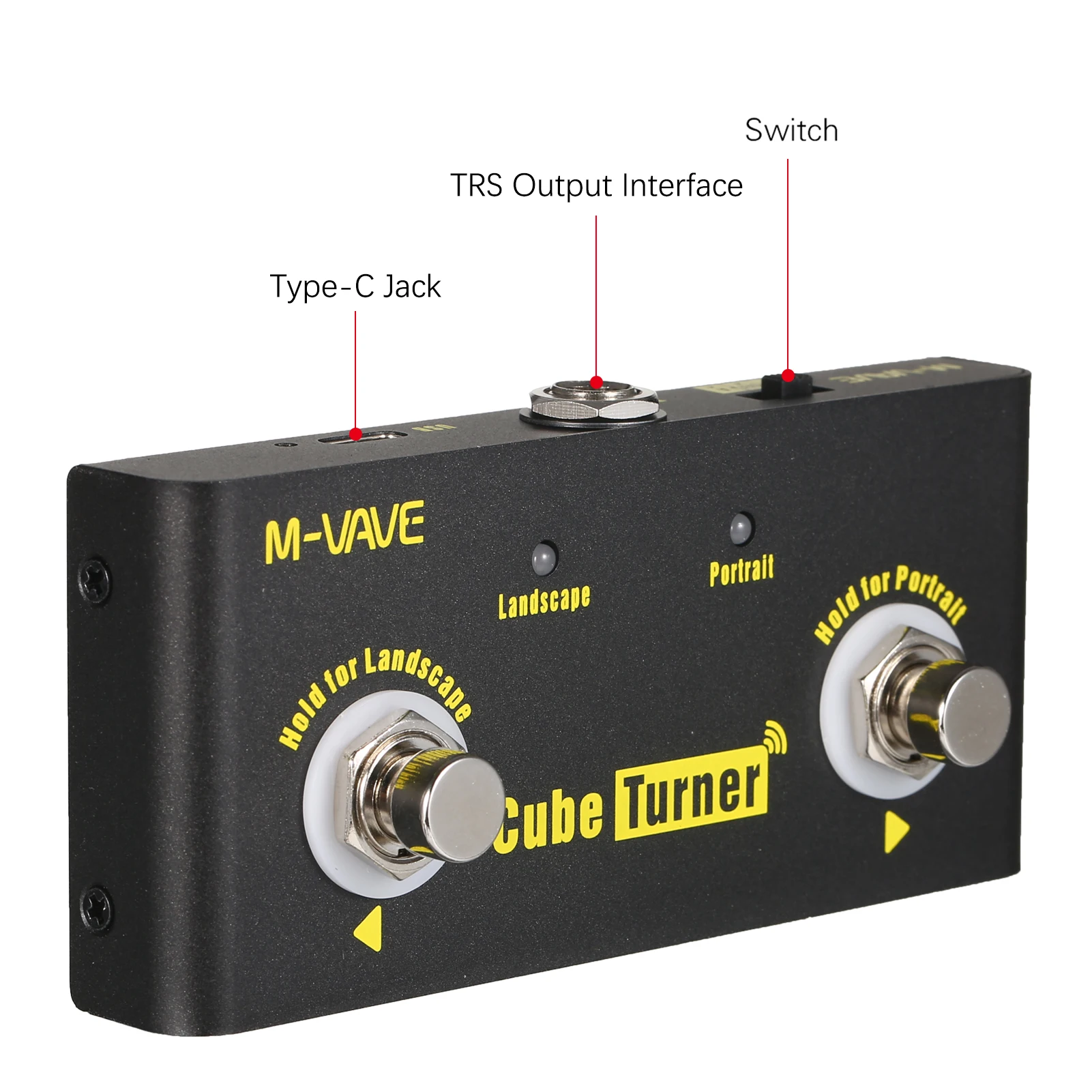 

M-VAVE Cube Turner Беспроводная педаль для переворачивания страниц Музыкальный проигрыватель Поддержка подключения петлителя Совместимость с Android iOS