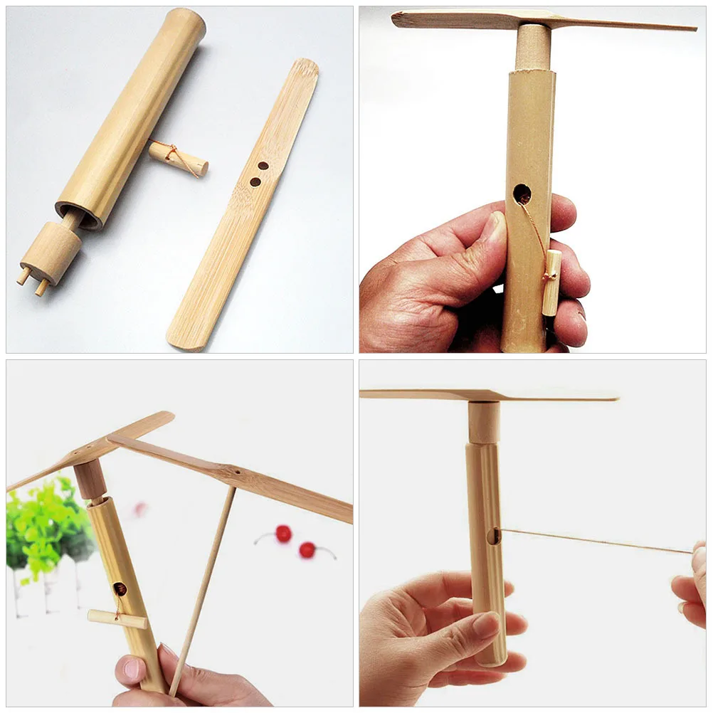 2개입 대나무 잠자리 끈 놀이 창의적인 야외 인터랙티브 어린이 장난감 운동 레크리에이션 정원 파티 선물