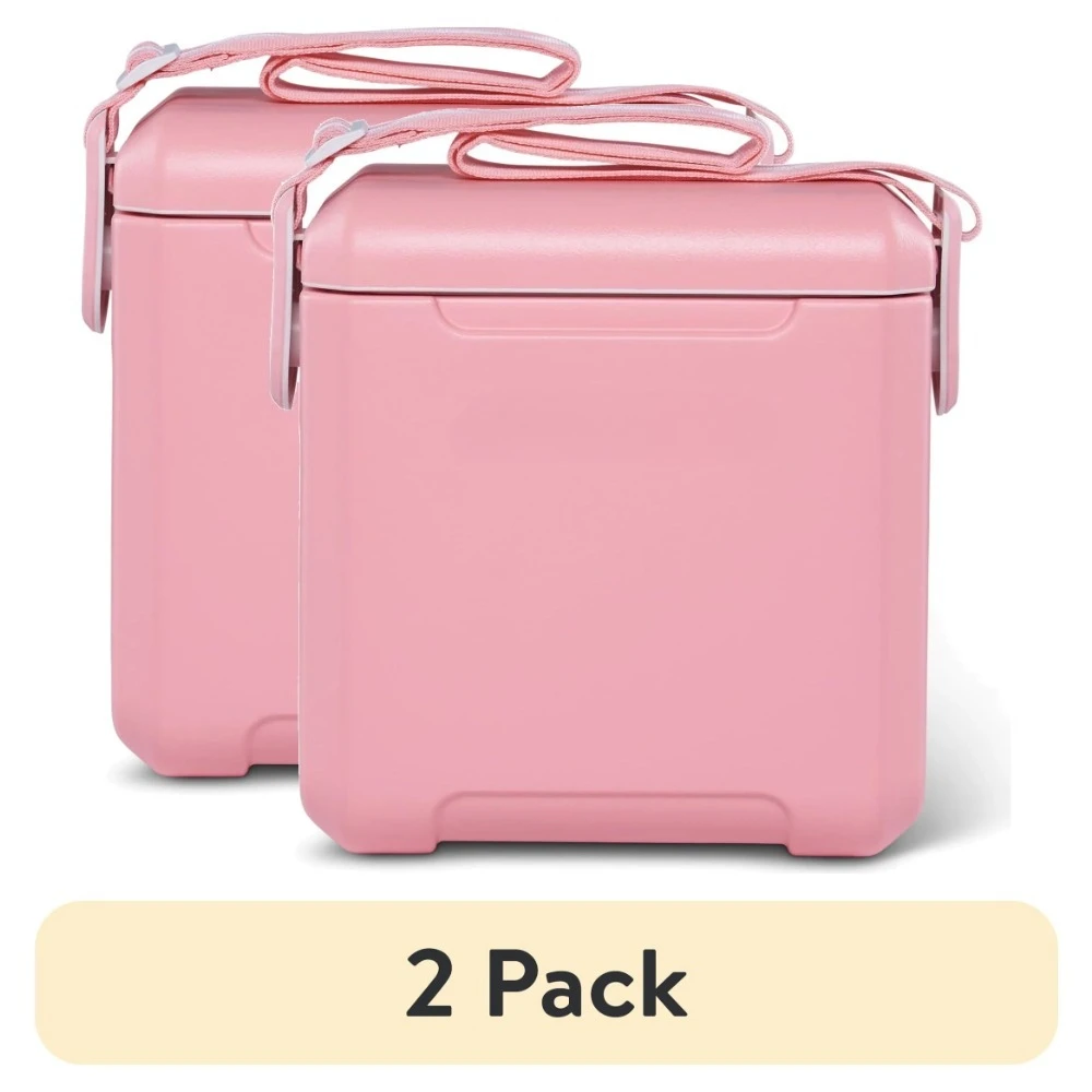 

(2 pack) 11 QT Tag-A-Long Hard Sided Cooler, Pink