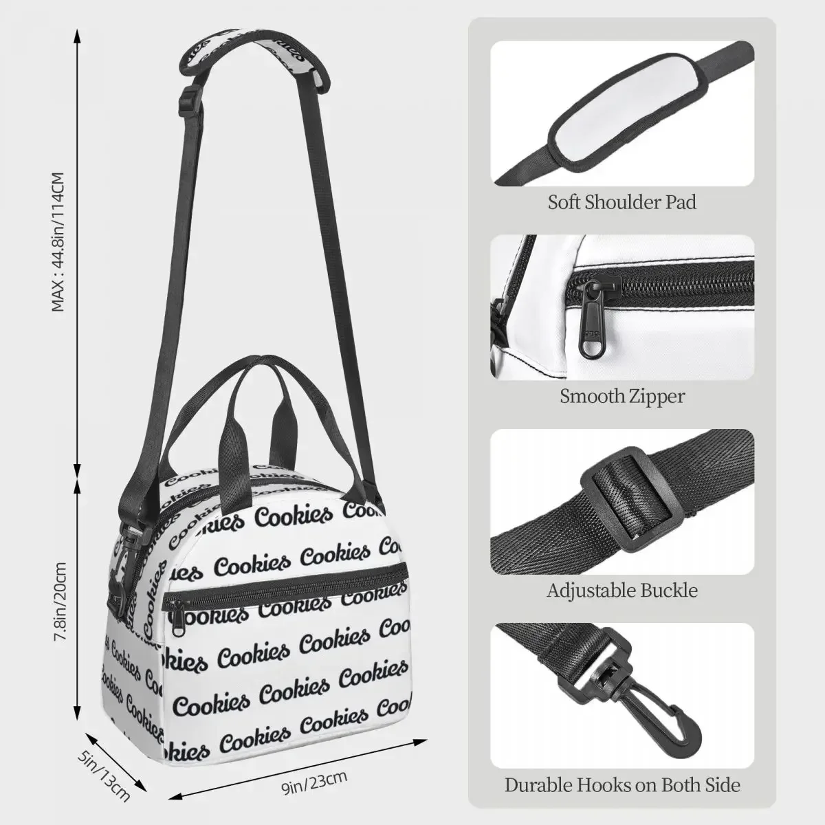 Cookies Insulated Lunch Bag for Kids School Cooler Thermal Box Tote Leakproof Lunch Boxes