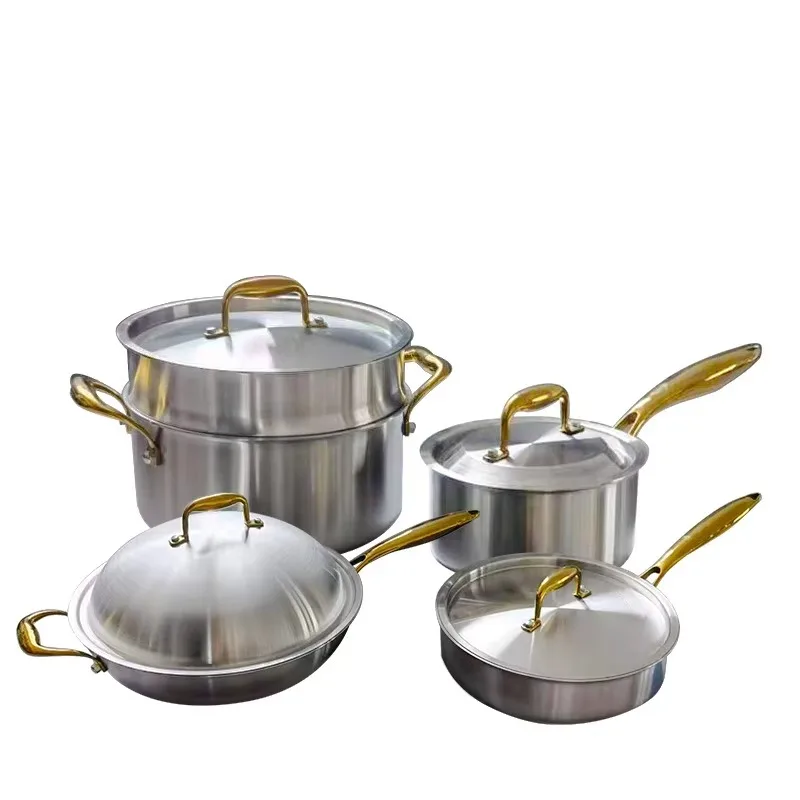 

9-Piece Stainless Steel Cookware Set with Soup Pot