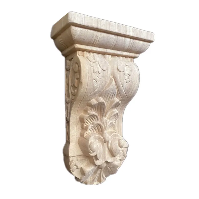 22cm-26cm European Style Decoration Unpainted Wood Carved Onlay Applique Frame for Decorative Figurines Home Accessories