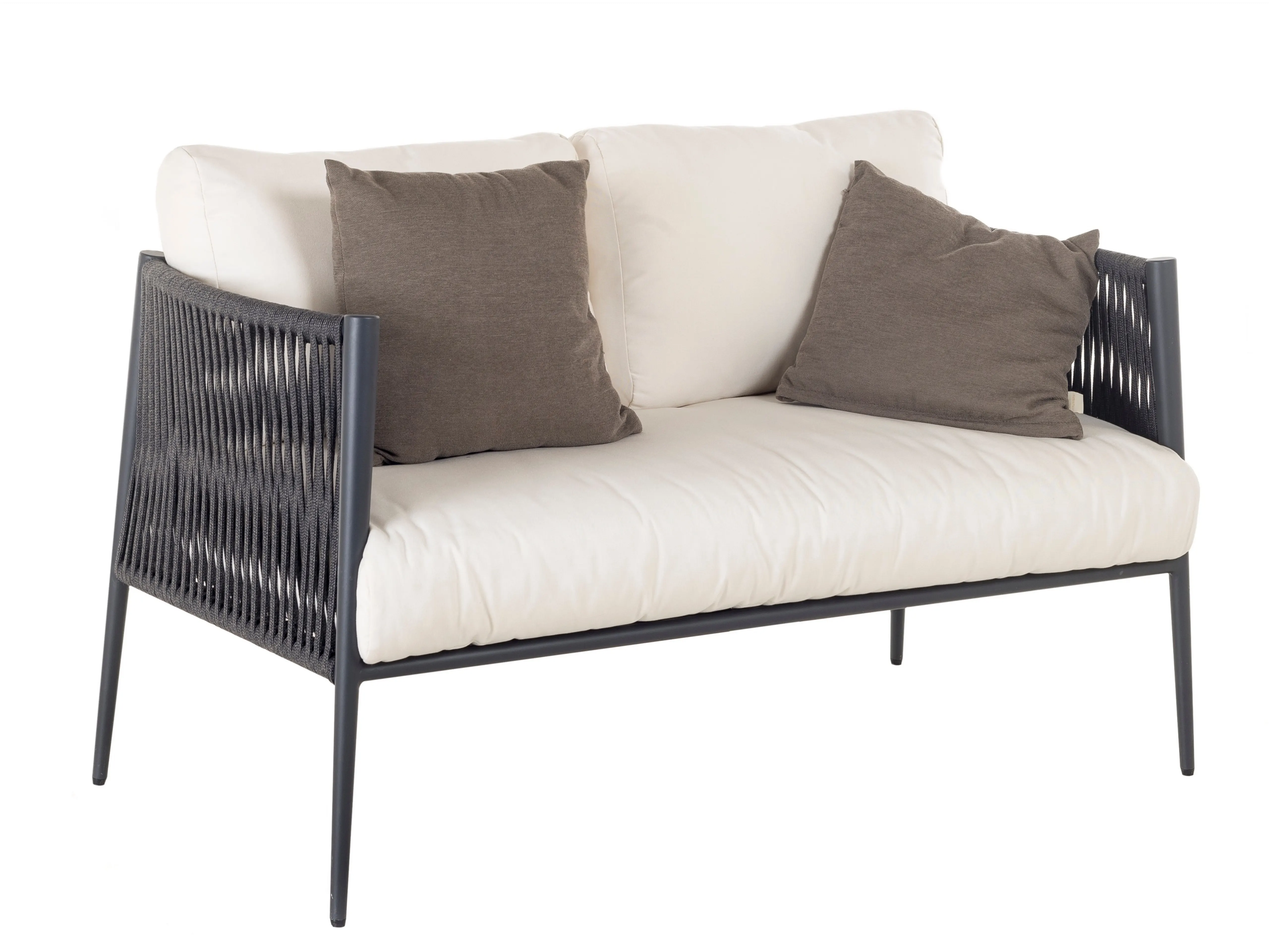 

Modern Garden Sofa and Chair Set Outdoor Aluminum Frame With Weaving Rope Sofa Set Outdoor Lounge Set