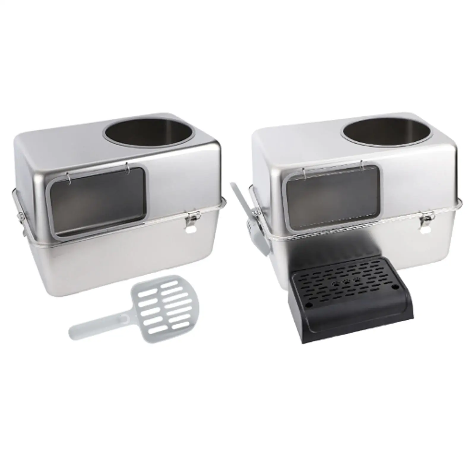 

Hooded Cat Litter Box with Lid Kitten Potty for Indoor Cats Kitty Litter Tray Sandbox