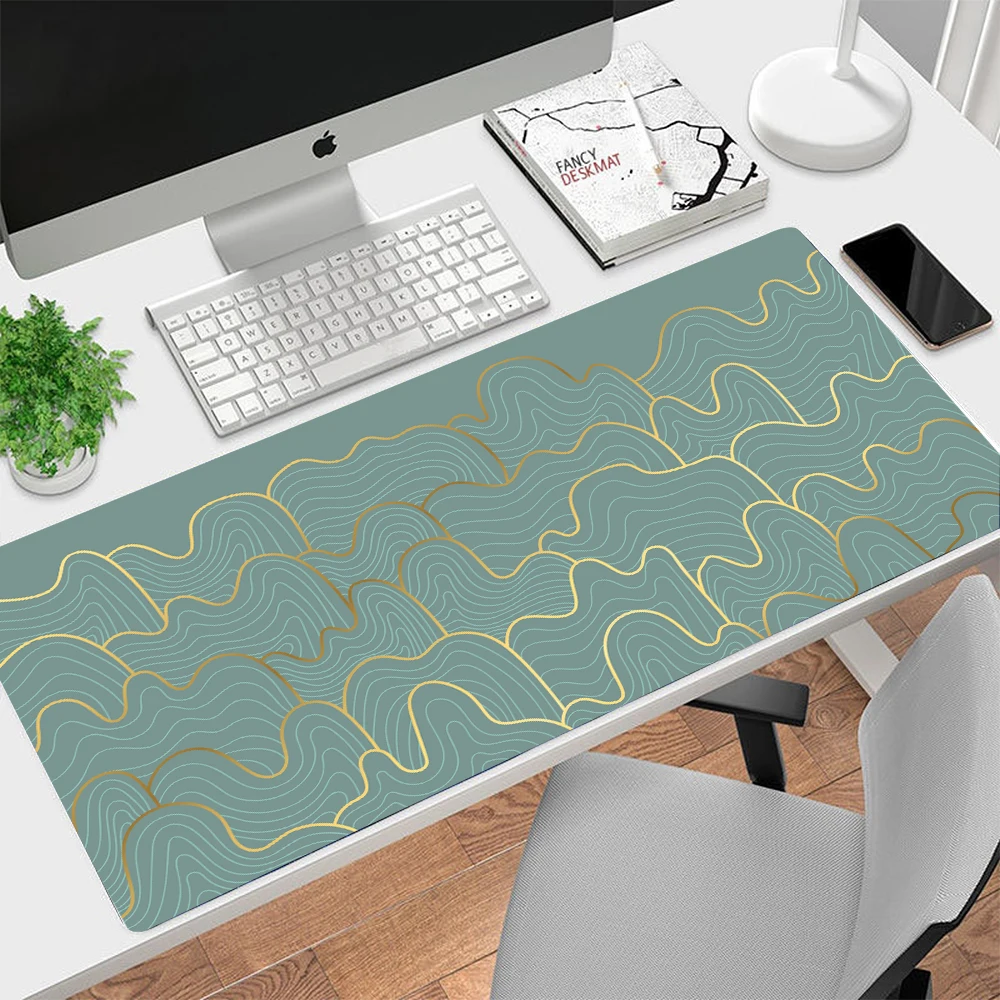 Tropical Plants Print Table Mat Laptop Gamer Mousepad Gaming Mouse Pad Large Mouse Mat Locking Edge Keyboard Deak Mat For Dota