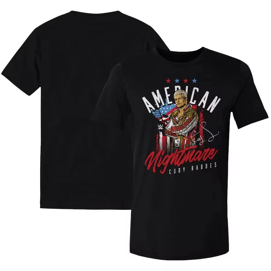 Summer Men\'s Black Cody Rhodes American Nightmare Logo Short Sleeve Cotton T-Shirt Undeniable Men Women Tee Shirt Tops Clothes