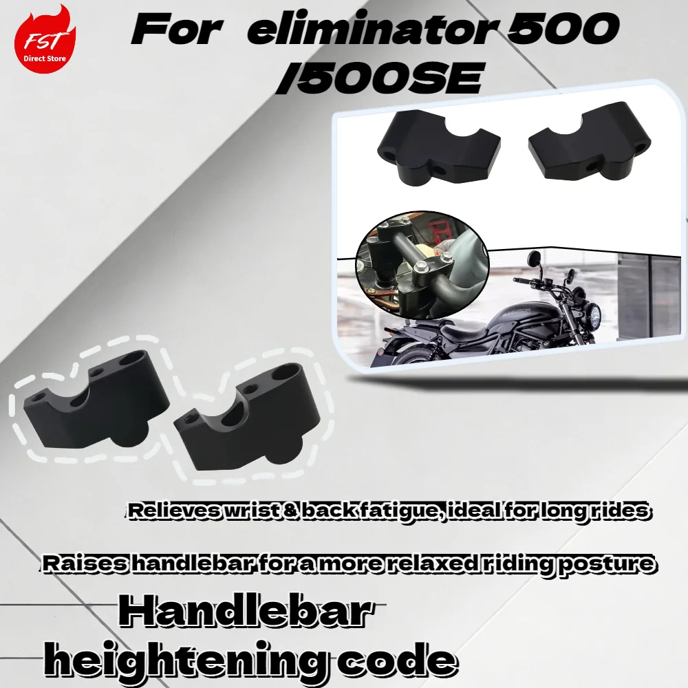 Handlebar Risers for  Eliminator 500 500SE Heighten & Rearward Relaxed Riding