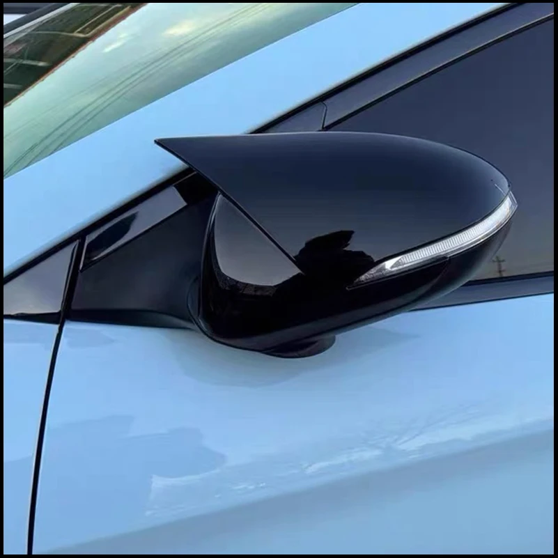 For Hyundai Elantra 2016-2019 Rearview Mirror Cover With Horn Decorative Frame Trim Car Styling Auto Accessories