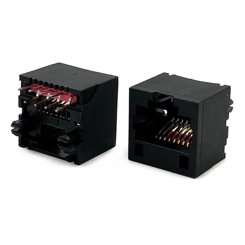 15 шт. разъем RJ45 DIP 8P8C, однопортовый, 180 градусов, вертикальная вилка, 5222, разъем для сетевого интерфейса H = 12,7 мм