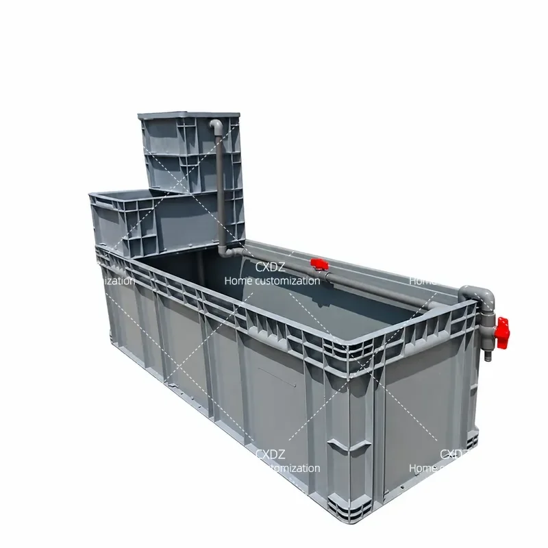 Thickened Rectangular Ecological Turtle Fish Tank Breeding Box Large Aquarium with Drainage System for Fish Farming and