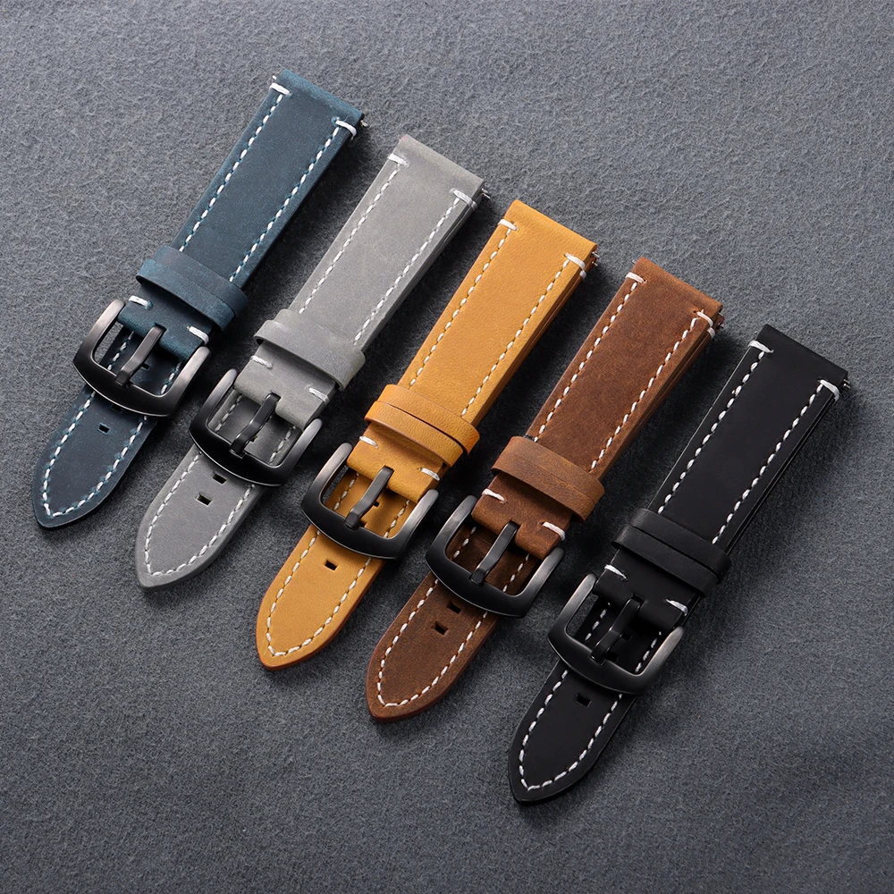Koeienhuid Lederen Horlogeband - Leather Strap Quick Release recensie en prijs