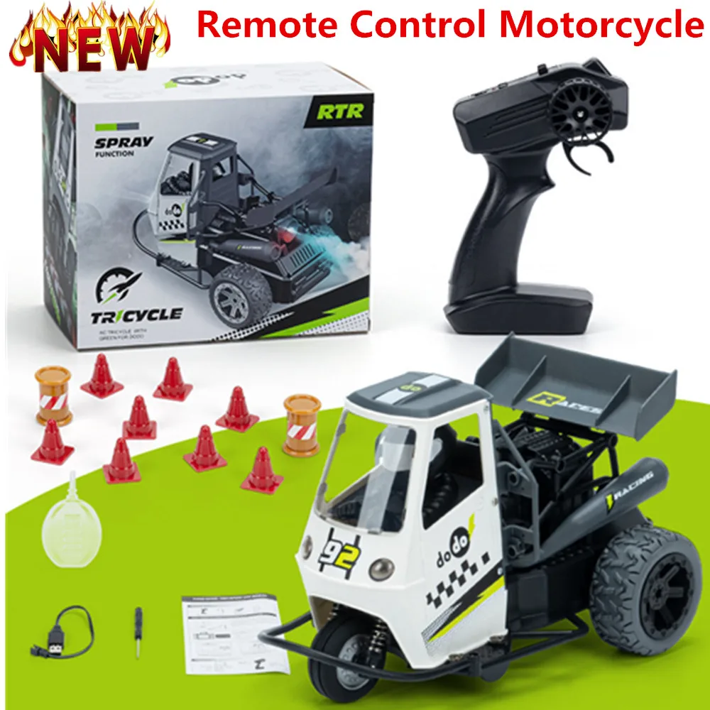 2023 New RC Cars  2.4G Electric Emulation Dirt Motorbike 1:16 Full Scale Drift High-Speed Vehicle Motorcycle LED Light