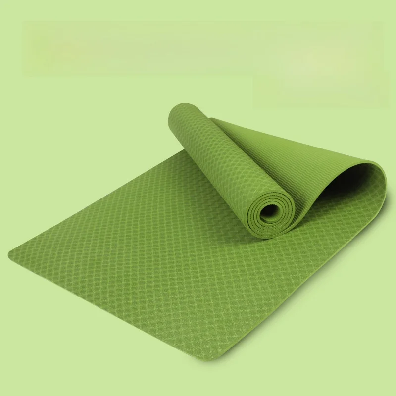 

High-End Dual-Color TPE Yoga Mat Anti-Slip Fitn Thiened Silent Women Cross-Border Exercise Fitn Fans Supplies Yoga Mat