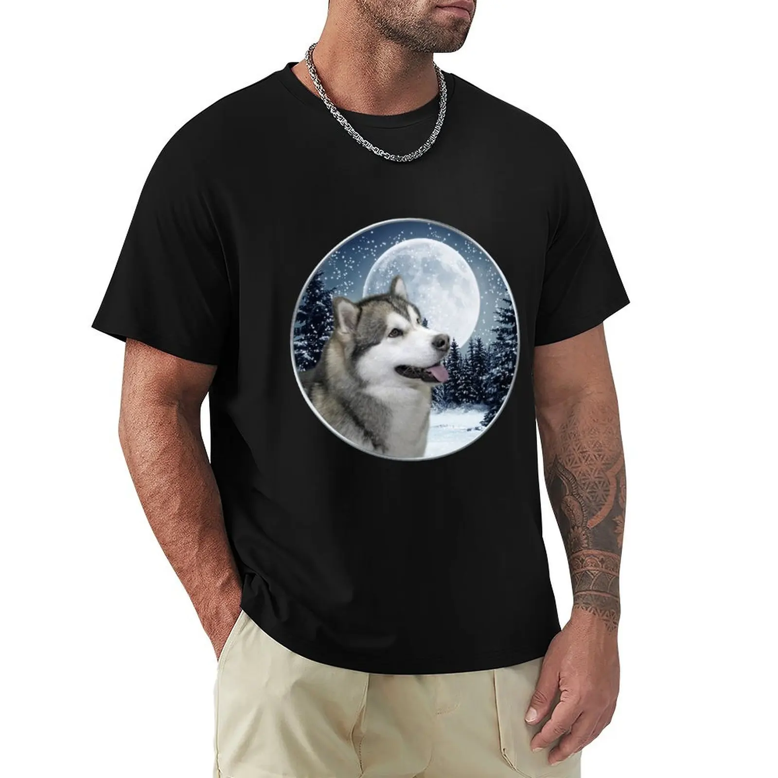 Alaskan Malamute T-Shirt summer top vintage street wear oversized graphic tee graphic t shirts men