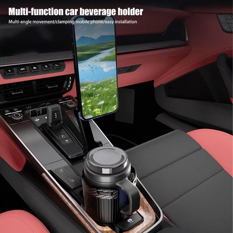 Phone And Cup Holder For Car 2 In 1 Car Cup Phone Holder Expander Cell Phone Automobile Cradles For Most Cell Phones Car