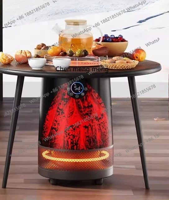 Fogão multifuncional para fabricação de chá, aquecedor elétrico doméstico, ventilador, controle de temperatura duplo