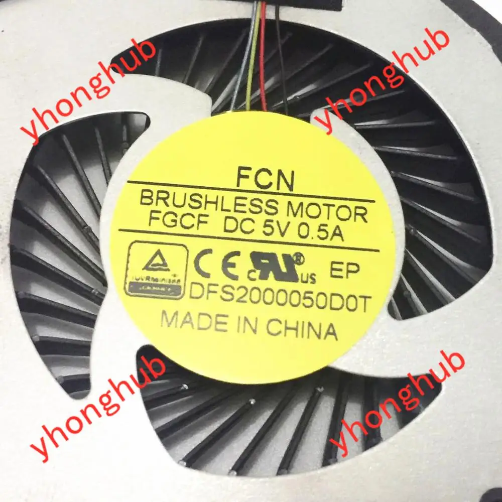 FCN DFS2000050D0T FGCF DC 5V 0.50A 4-Wire Server Cooling Fan
