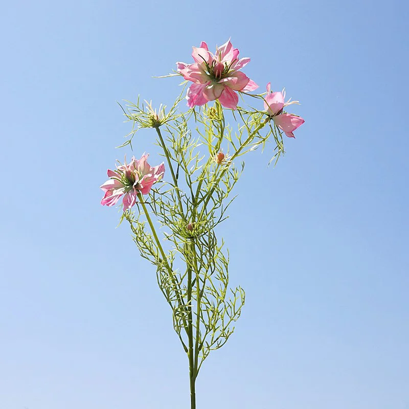 67cm  Artificial Nigella Flowers Branch Home Wedding Table Room Decoration Gift