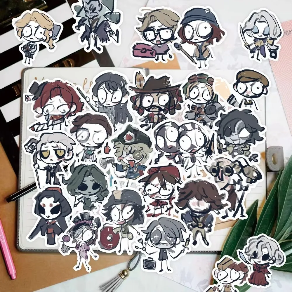 75 Uds. Pegatinas divertidas de terror Identity V juego de dibujos animados pegatina impermeable DIY motocicleta equipaje guitarra monopatín