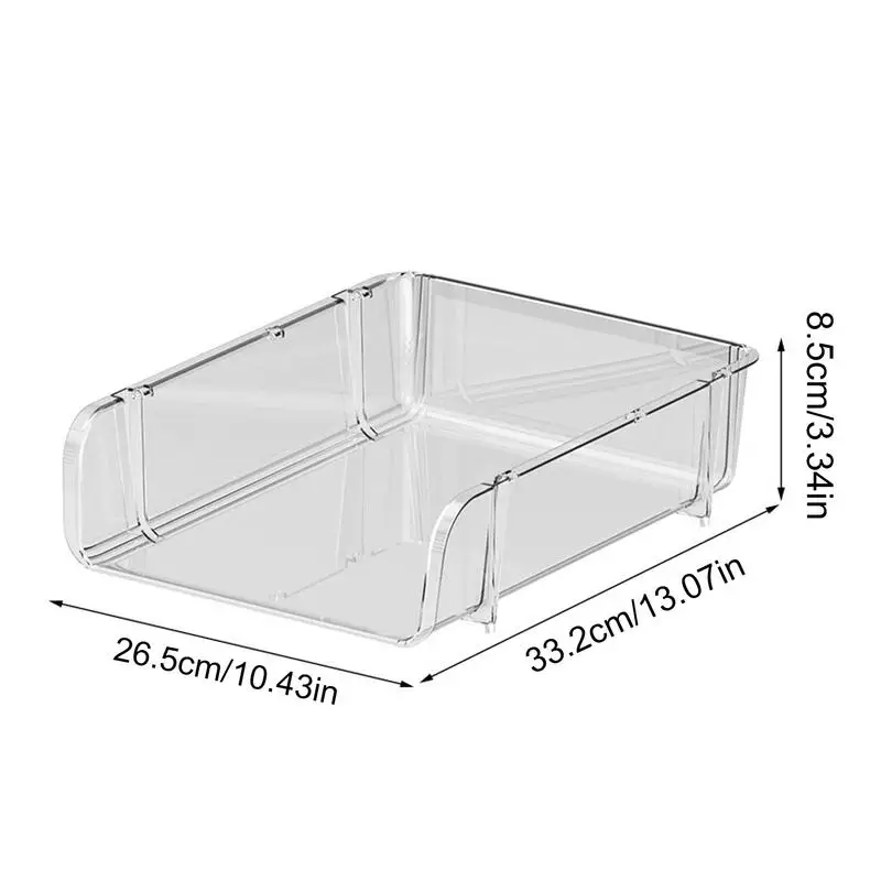 Clear Desktop File Organizer, Prateleira de documentos A4, Caixa de armazenamento para caneta, documento, Organização do livro, Casa, Escritório