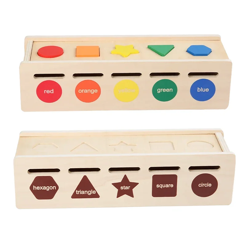 Montessori Classification Pairing Box Toys, Sorting Learning Matching, Kids Educational Puzzle Toys, 2 in 1 Sort Color and Shape